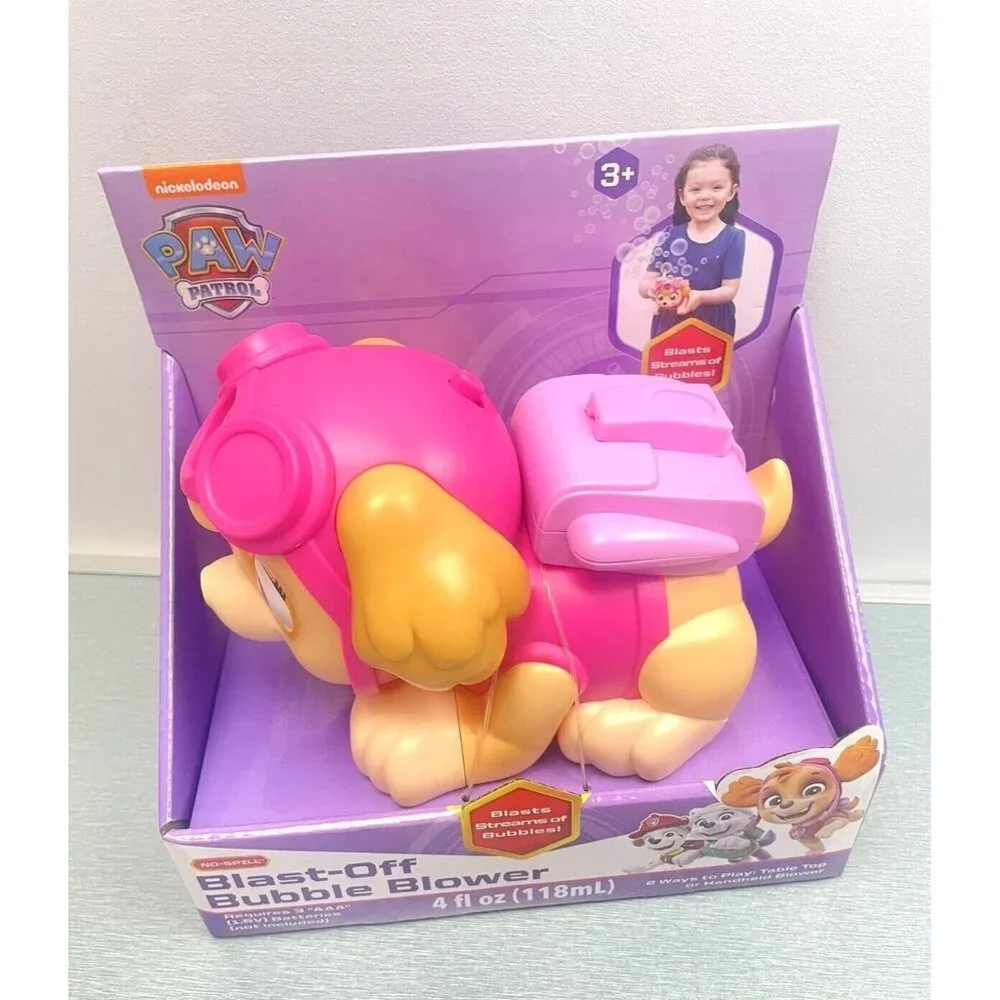Paw Patrol Blast Off Bubble Blower Skye Nickelodeon Ages 3+ No-Spill - Picture 1 of 11